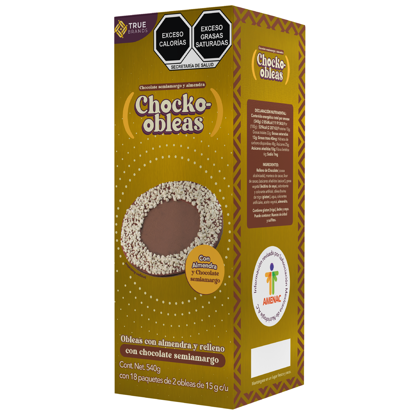 Chocko-Obleas Almendra 18x2
