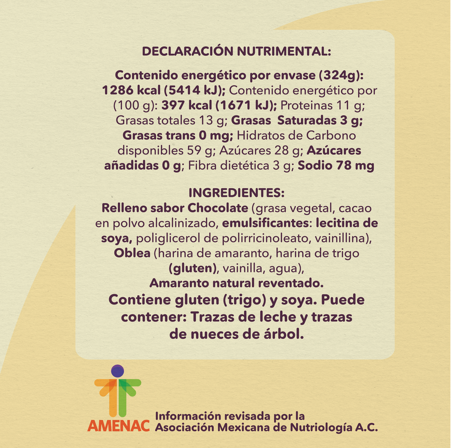 Chocko-Obleas Amaranto 18x2