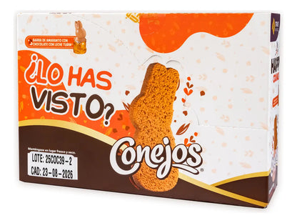 Caja de Barras de Amaranto con Chocolate Conejos Turin 11 Pzas