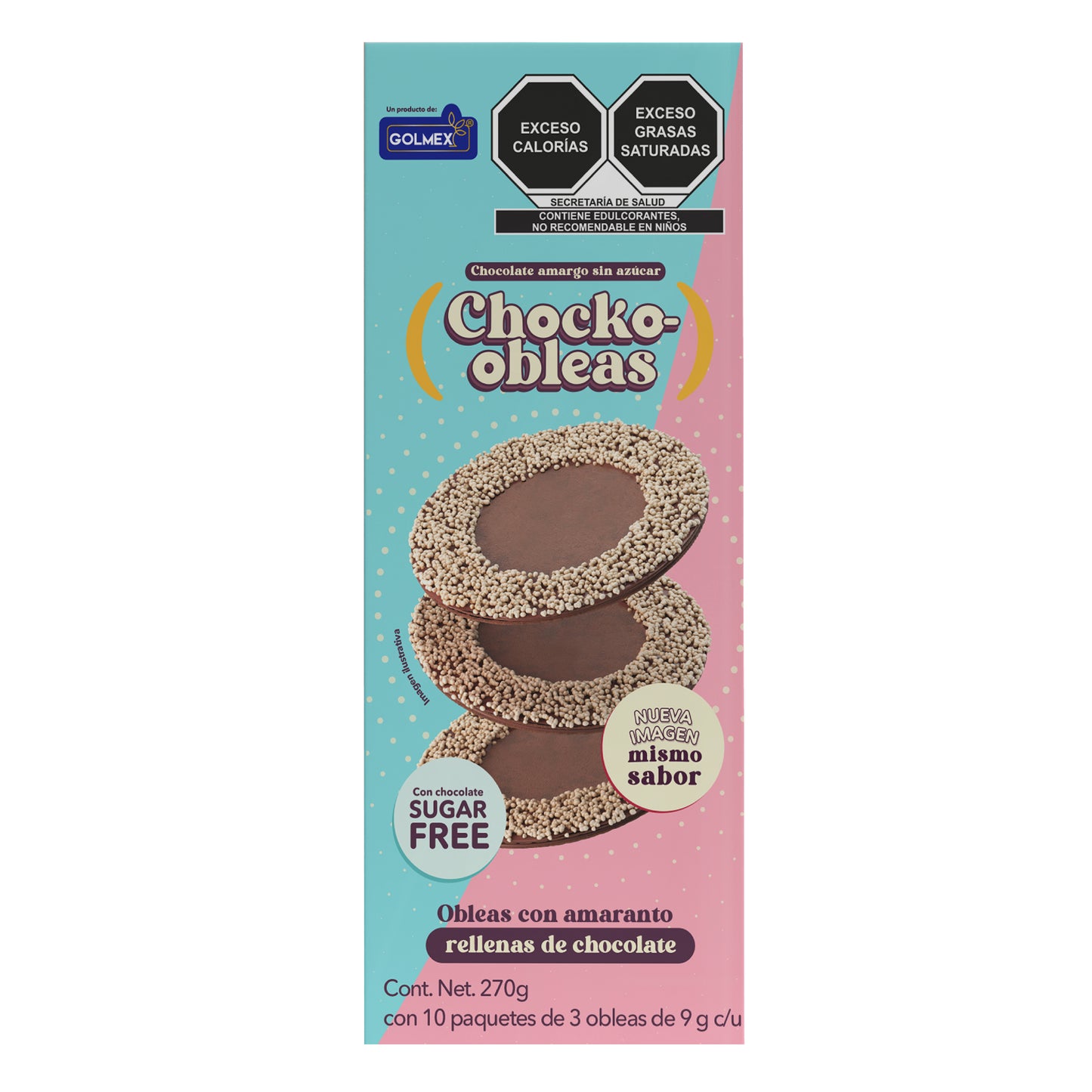 Chocko-Obleas Chocolate Sugar Free 10X3